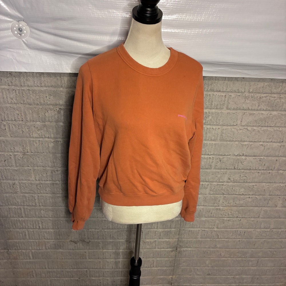 Spiritual Gangster Womens Burnt Orange Cotton French Terry Sweatshirt Medium